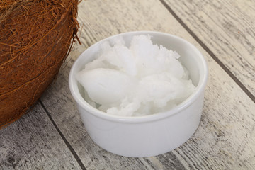 Dietary Coconut oil in the bowl