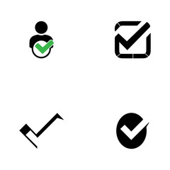 Check mark icon. Tick symbol  vector illustration.