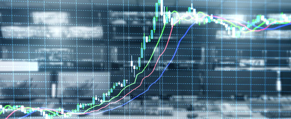 Stock Market. Monitors and Display. 