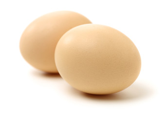 eggs on white background