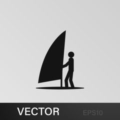 sailing surfing icon. Element of sport icon. Premium quality graphic design icon. Signs and symbols collection icon for websites, web design, mobile app