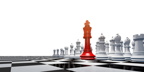 chess board game business strategy ideas concept 3d rendering chess board game figure white background