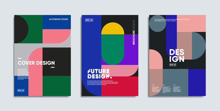 Swiss modernism covers set. Eps10 vector.