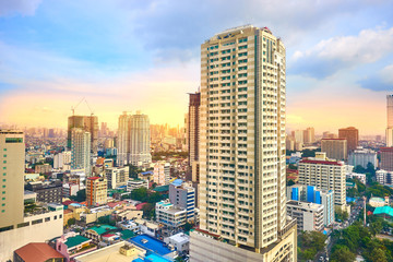 Obraz premium Skyline of Manila Bay in Metro Manila - Philippines