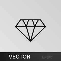 diamond icon. Element of wedding for mobile concept and web apps illustration. Thin line icon for website design and development, app development. Premium icon