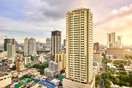 Skyline of Manila Bay in Metro Manila - Philippines