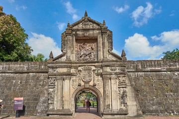 Fort Santiago and Plaza Moriones in Manila - Philippines. The fortress where the poet José Rizal was executed