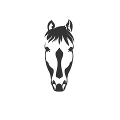Vector of horse head  icon to animal Black and White Logo, Sign, Design. symbol. Illustrator. on white background
