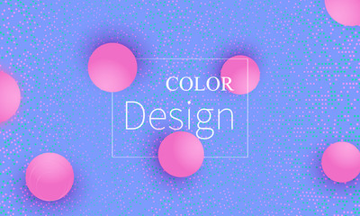 Abstract background design. Pink balls.