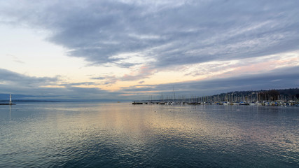 Coucher de soleil sur le lac