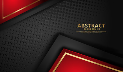 Luxury dark red and black overlap layers background