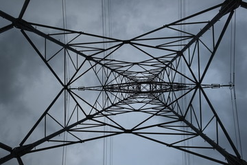 A pylon bringing high tension electricity.