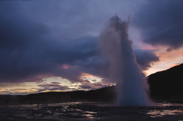 Geysir hot spring in Iceland