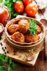 Meatballs with rice