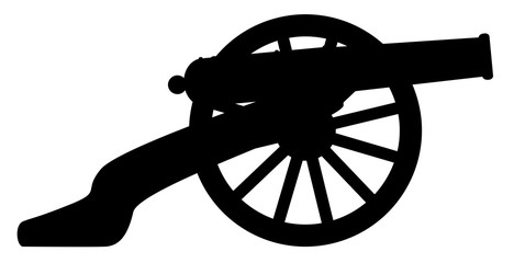 Fototapeta premium American Civil War Cannon Silhouette