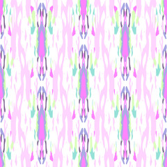 Spots, Ikat. Tie Dye, Batik. Seamless Pattern. 