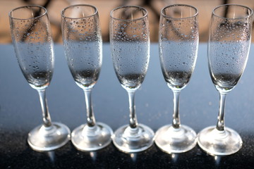 glasses of champagne