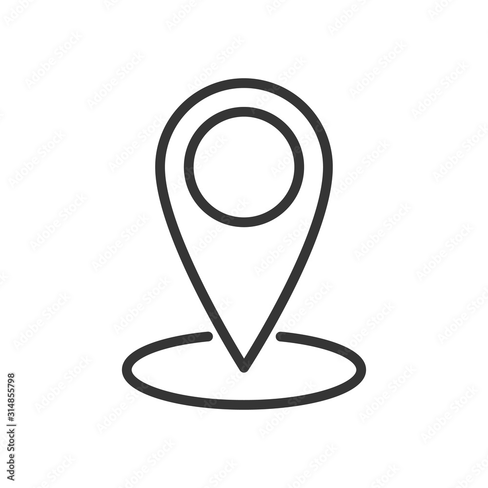 Canvas Prints location icon in thin line style. vector icon.