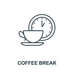 Coffee Break icon. Line style symbol from productivity icon collection. Coffee Break creative element for logo, infographic, ux and ui