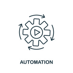 Automation icon. Line style symbol from productivity icon collection. Automation creative element for logo, infographic, ux and ui