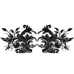 Vintage baroque ornament, corner. Retro pattern antique style acanthus. Decorative design element filigree calligraphy vector. - stock vector	