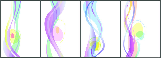 Set of abstract cover background designed with the arrangement of colors and styles in modern styles.