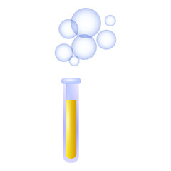 Test tube potion icon. Cartoon of test tube potion vector icon for web design isolated on white background