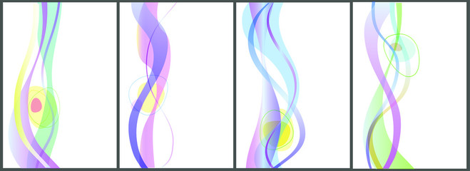 Set of abstract cover background designed with the arrangement of colors and styles in modern styles.