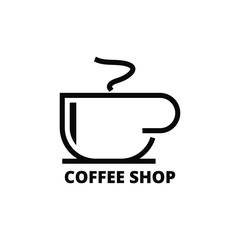 coffee shop cafe beans hot drink design template-vector illustration