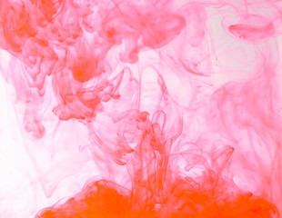 Food color drop and dissolve in water for abstract and background.