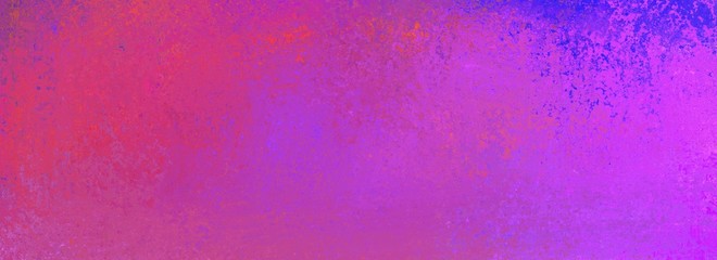 Ultraviolet pink and purple background texture in abstract grunge design with blue grunge border texture in colorful painted panoramic background design