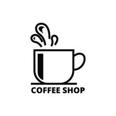 coffee shop cafe beans hot drink design template-vector illustration