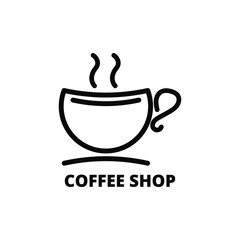 coffee shop cafe beans hot drink design template-vector illustration