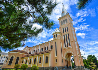Obraz premium View of St. Nicholas Cathedral in Dalat, Vietnam
