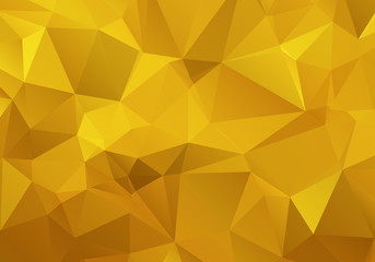 Abstract Gold triangle background. Low poly style.Vector illustration.