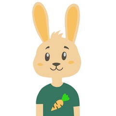 Cartoon rabbit boy. Vector illustration.