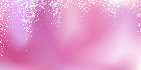 White heart love confettis. Valentine's day fallin