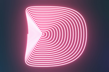 Abstract, twirl circle lines. Wallpaper for graphic design. 3D render.