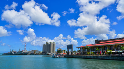 Naklejka premium Skyline of Port Louis, Mauritius