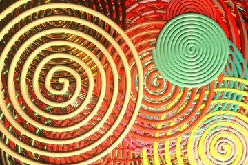 Circle lines, twirl for design texture, background. 3D render.