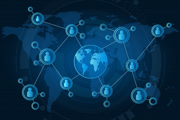 Fototapeta na wymiar Global network connection people. Social network concept. business. internet. 
