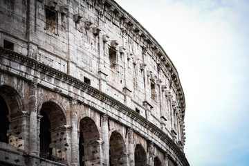 close up view of the Colosseum 