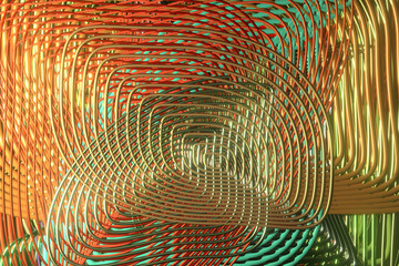 Abstract, twirl circle lines. Wallpaper for graphic design. 3D render.