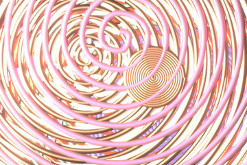 Illustrations of twirl, circle lines for graphic design or wallpapers. 3D render.