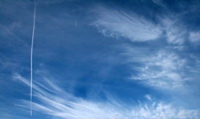  blue sky and white clouds