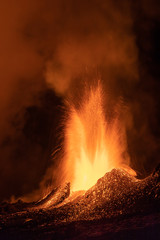 Eruption du volcan Piton de La Fournaise