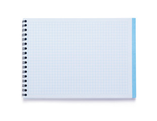 notepad or notebook paper at white background