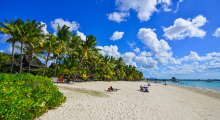 Beautiful seascape of Mauritius Island
