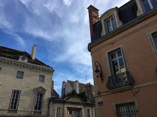 Look up and enjoy a different perspective! Buildings in Dijon's historic old town - Burgundy, France