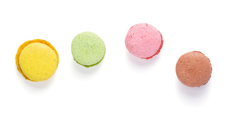 macaroons isolated on white